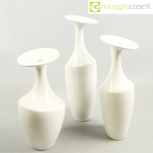 Tris ceramiche vasi bianchi