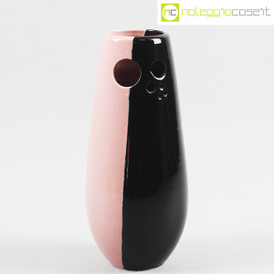 Deruta Ceramiche, vaso rosa e nero (1)