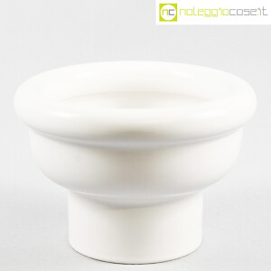 Laboratorio Pesaro, vaso coppa bianco in ceramica, Franco Bucci (1)