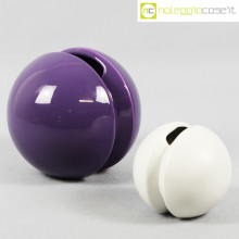 Ceramiche Pozzi vasi viola e bianco