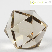 Icosaedro regolare in vetro fumè