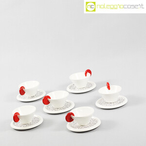 Mas Ceramiche, set tazzine bianche con manico rosso, Massimo Materassi (3)