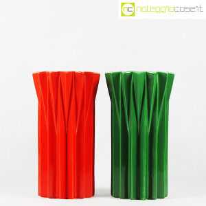 Gabbianelli, vasi a spicchi verde e rosso, Franco Bettonica (2)