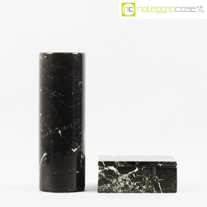 Vaso e scatola in marmo nero (2)