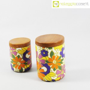 Ceramiche Franco Pozzi, set barattoli fiori colorati, Ambrogio Pozzi (3)