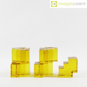 Blocchi componibili in vetro giallo oro (2)