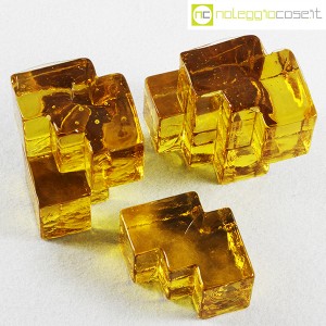 Blocchi componibili in vetro giallo oro (4)