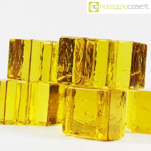 Blocchi componibili in vetro giallo oro (8)
