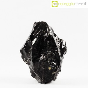 Minerali, blocco di ossidiana nera (2)