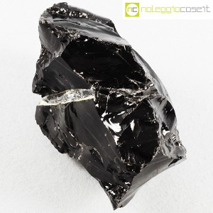 Minerali, blocco di ossidiana nera (4)