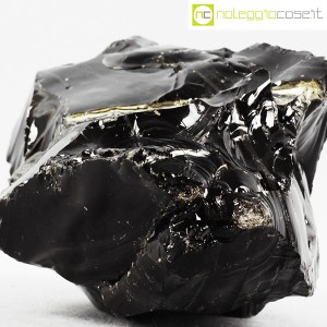 Minerali, blocco di ossidiana nera (5)