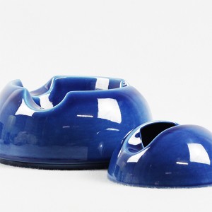 Ceramiche Franco Pozzi, set posacenere blu, Ambrogio Pozzi (7)