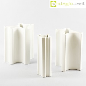 Ceramiche Brambilla, vasi alti, set bianco, Angelo Mangiarotti (1)