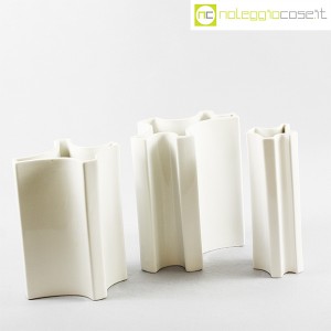 Ceramiche Brambilla, vasi alti, set bianco, Angelo Mangiarotti (3)