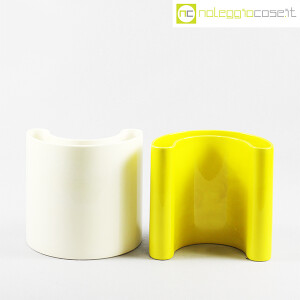 SICA Ceramiche, vasi curvi Coppo bianco e giallo (2)