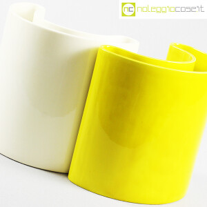 SICA Ceramiche, vasi curvi Coppo bianco e giallo (6)